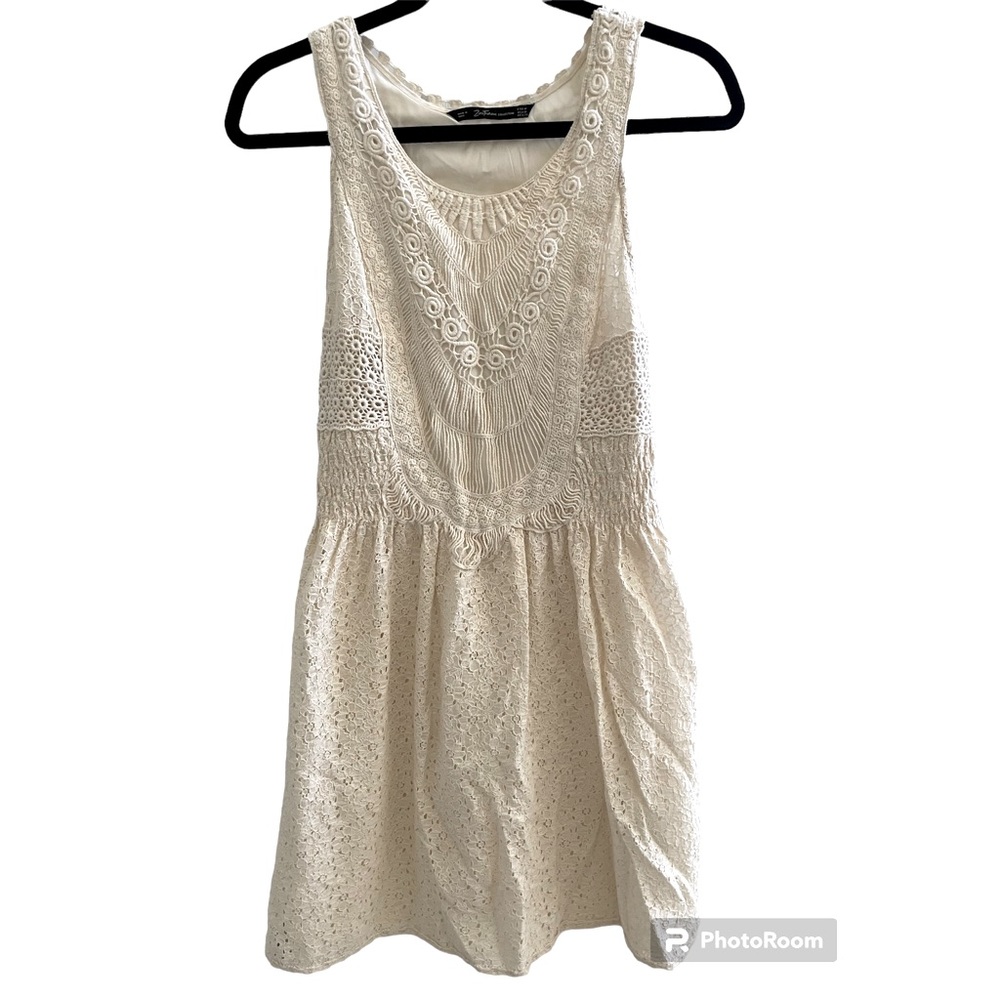 Zara Cream Lace Mini Dress
